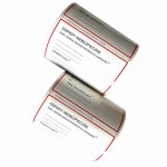 Etykieta foliowa 150x210 odpady niebezpieczne biała 250 sztuk na rolce